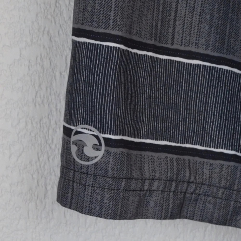 Ocean Current‎ Board/Swim Shorts Palms/Stripes Lg.